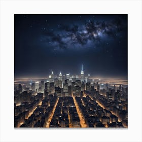 New York City At Night Canvas Print