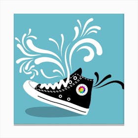 Sneakers Love Square Canvas Print
