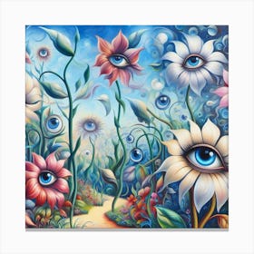 Eye Of The Flower Canvas Print