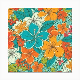 Tropical Flowers Canvas Print