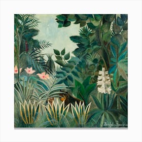 The Equatorial Jungle by Henri Rousseau (1909) Canvas Print