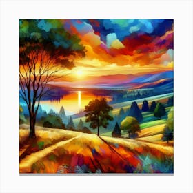 Sunset Painting Canvas Print