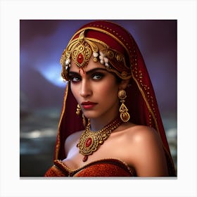 Beautiful Indian Woman Canvas Print