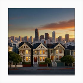 Sunset In San Francisco Canvas Print