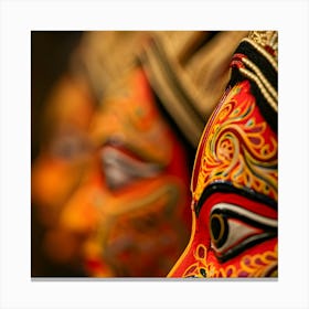 Masks Of Nepal Canvas Print