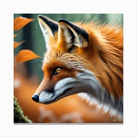 Fox In The Forest 63 Canvas Print
