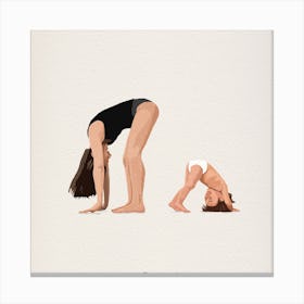 Mother Daughter Square Canvas Print