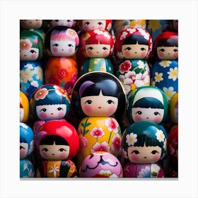 Many Asian Dolls 2 Canvas Print
