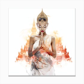 Artjuicebycsaba Full Body Style Minimalist Traditional Thai Dan 3f640177 E77e 4833 9d9d Ed0788faad57 Denoised Upscaled X4 Canvas Print