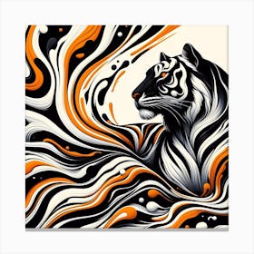 Abstract Tiger Canvas Print