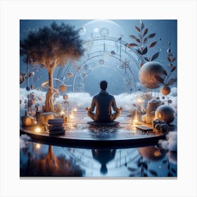 Meditation In The Forest Canvas Print