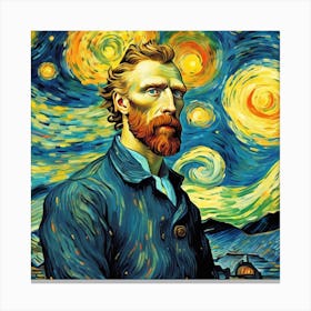 Portrayal Of Van Gogh S Self Portrait (6) Canvas Print