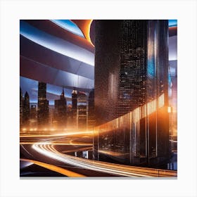 Futuristic Cityscape 132 Canvas Print