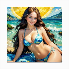 Beach Girljyy Canvas Print