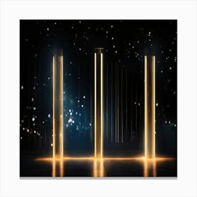 Three Pillars In The Dark Canvas Print