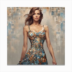 Woman In A Dress Canvas Print