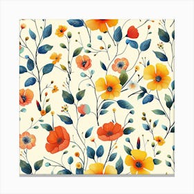 Watercolor Floral Canvas Print