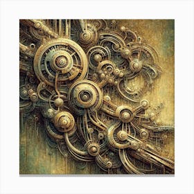 Gears And Gears Canvas Print
