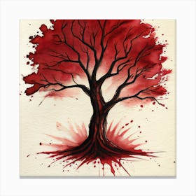 Blood Tree Canvas Print