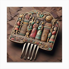 Egyptian Hair Comb Canvas Print