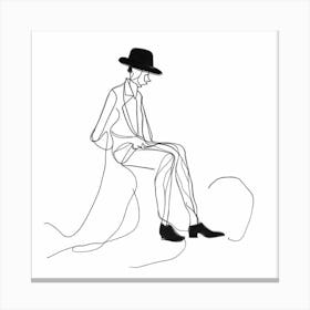 Man In A Hat Canvas Print