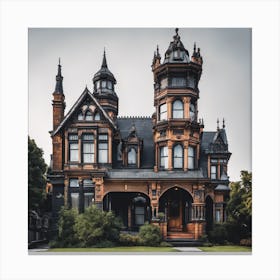 Gothic Victorian House Canvas Print