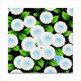 White Chrysanthemums 3 Canvas Print