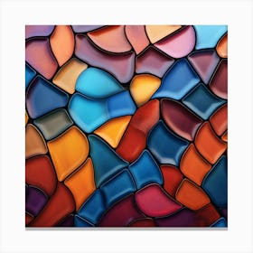 Abstract Background With Colorful Tiles Canvas Print