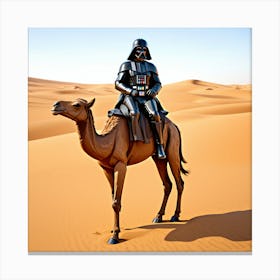 Darth Vader On Camel Canvas Print