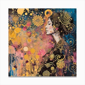 Woman In Gold Canvas Print