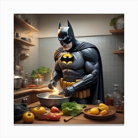 Batman Playing with Fire Canvas Print