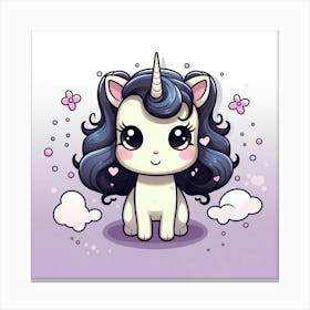 Cute Unicorn 619 Canvas Print