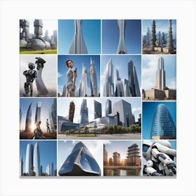 Futuristic Cityscape 23 Canvas Print