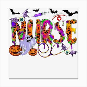 Nurse Halloween Stethoscope Nurse Life Spooky Nurse Costume Canvas Print