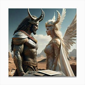 Angels And Demons Canvas Print