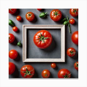 Tomato As A Frame (37) Canvas Print