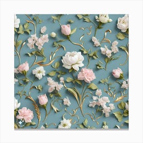 Floral Wallpaper Canvas Print