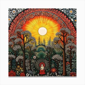 Buddha In The Forest Canvas Print