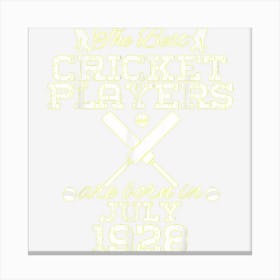 96 Year Old Birthday In July 1928 Best Cricket Players Canvas Print