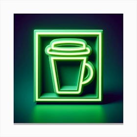 Neon Coffee Sign Canvas Print