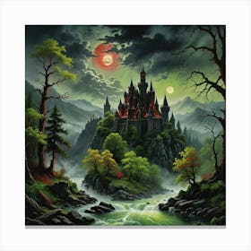 Castle In The Woods 3 Canvas Print