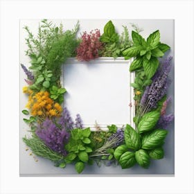 Frame Of Herbs 24 Canvas Print