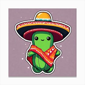 Kawaii Cactus 2 Canvas Print