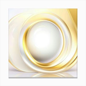 Gold And White Background Canvas Print