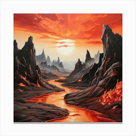 Magma River Canvas Print