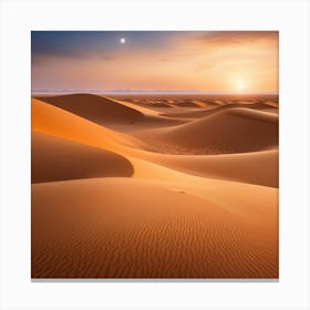 Sunset In The Desert 2 Canvas Print