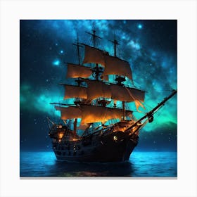 Sea night Canvas Print