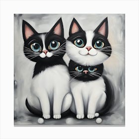 Family Of Cats 2 Canvas Print