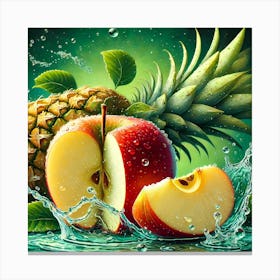 Apple and Pineapple Harmony Canvas Print