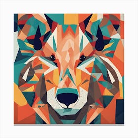 Geometric Wolf 2 Canvas Print